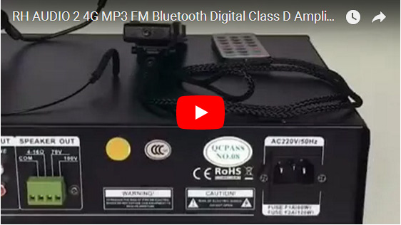 RH AUDIO 2 4G MP3 FM Bluetooth Digital Clase D Amplificador