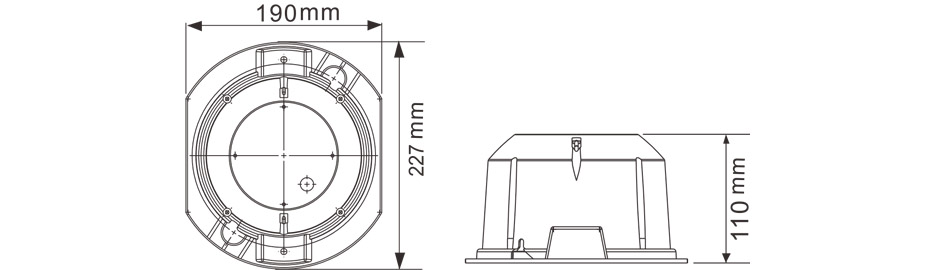 RH-AUDIO Ceiling Speaker RH-T64 Size